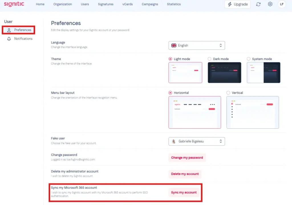 Signitic screenshot
